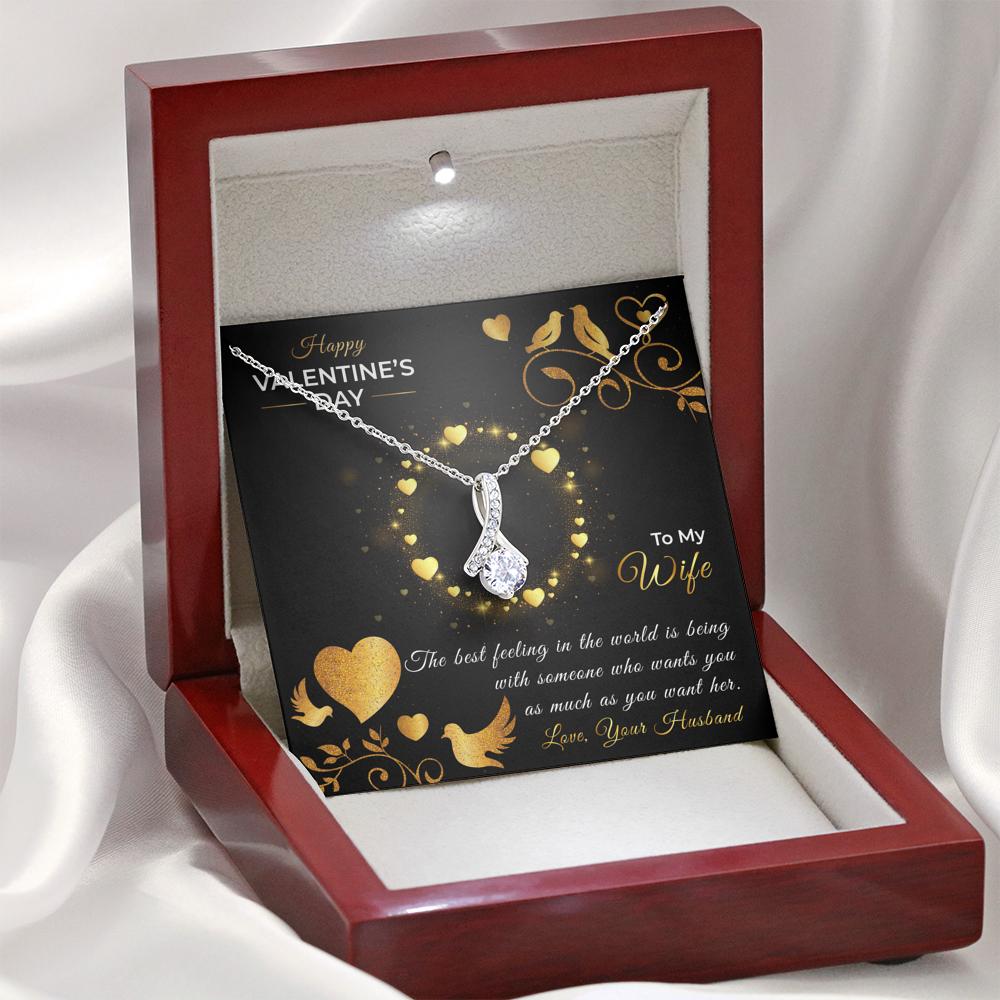 White Gold, Valentines Day Alluring Necklace, Gorgeous Wife - Kubby&Co Worldwide