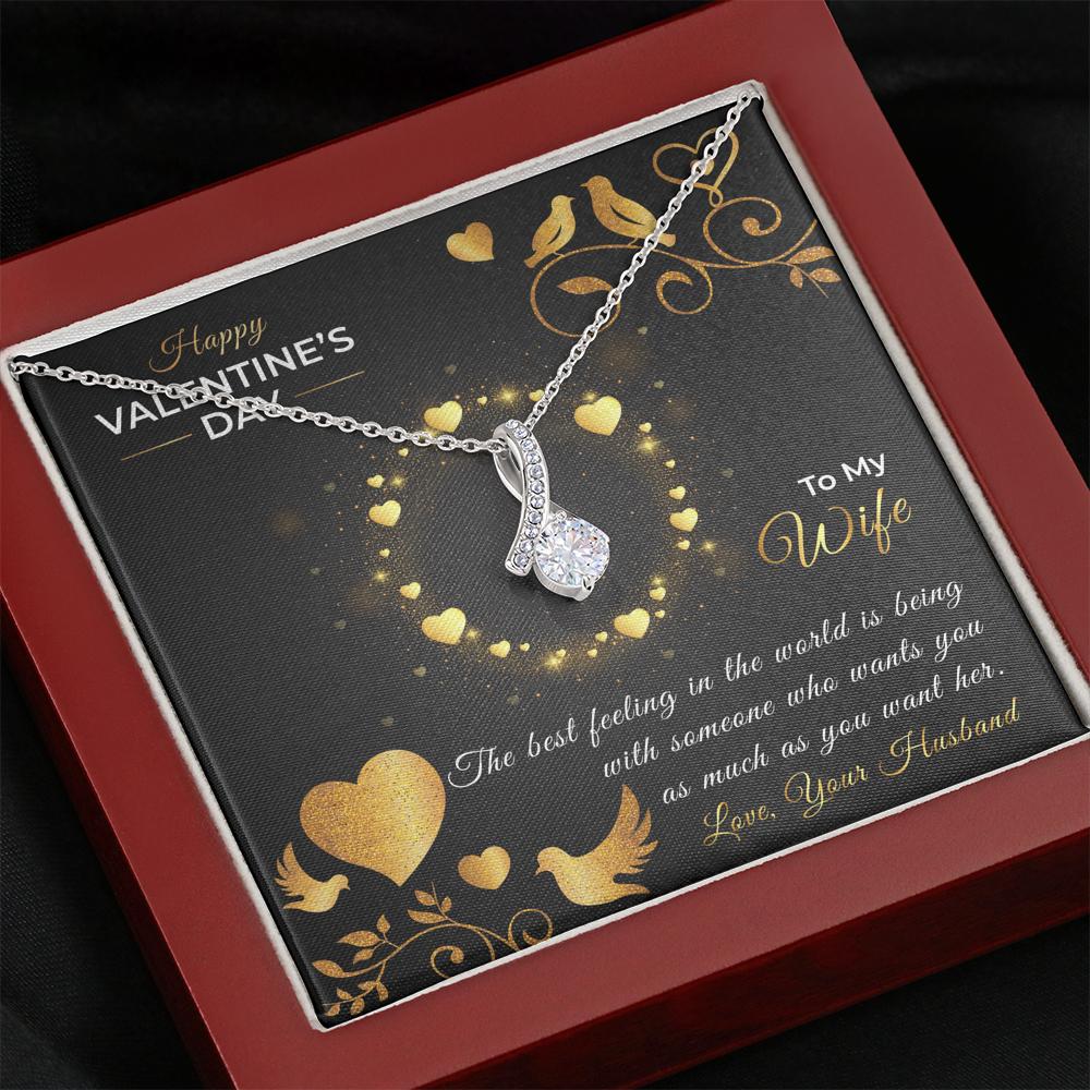 White Gold, Valentines Day Alluring Necklace, Gorgeous Wife - Kubby&Co Worldwide