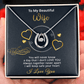 Gold Necklace, Valentine's Day Message Card, My Beautiful Wife - Kubby&Co Worldwide