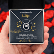 Gold Necklace, Valentine's Day Message Card, My Beautiful Wife - Kubby&Co Worldwide
