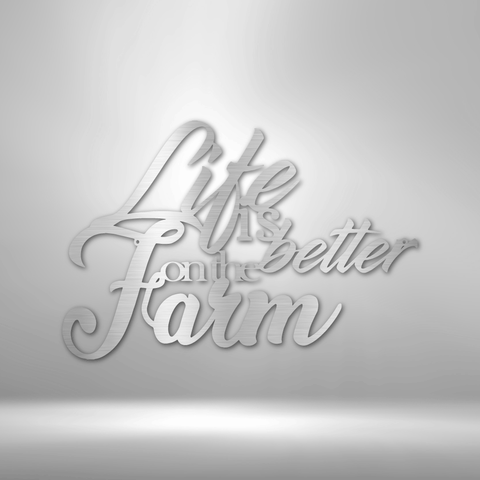 Wall Art, Personalized Laser Cut Steel Signs, Farm Life - Kubby&Co Worldwide