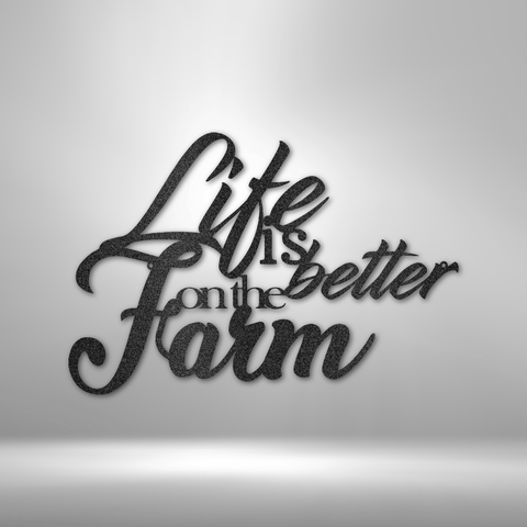 Wall Art, Personalized Laser Cut Steel Signs, Farm Life - Kubby&Co Worldwide