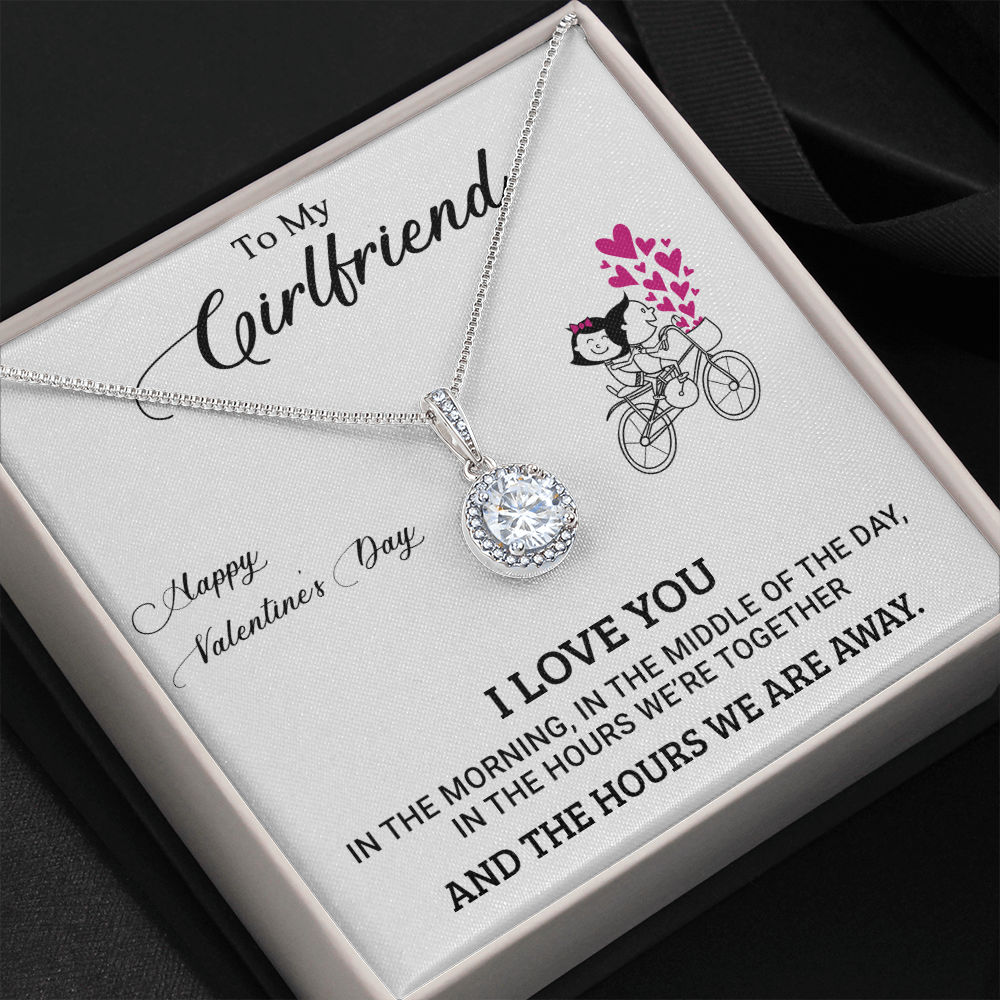 White Gold Necklace, Eternal Love To My Girlfriend - Kubby&Co Worldwide