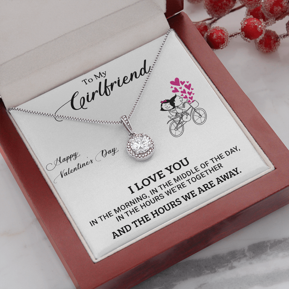 White Gold Necklace, Eternal Love To My Girlfriend - Kubby&Co Worldwide