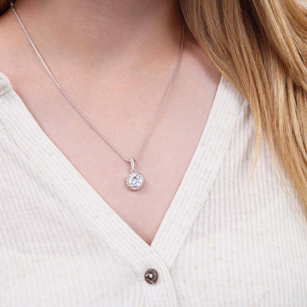 White Gold Necklace, Eternal Love To My Girlfriend - Kubby&Co Worldwide