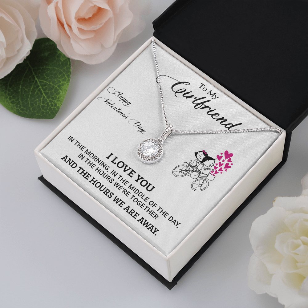 White Gold Necklace, Eternal Love To My Girlfriend - Kubby&Co Worldwide