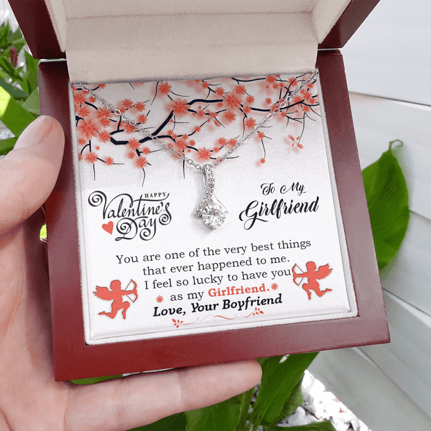 White Gold, Valentines Day Alluring Necklace, Gorgeous Girlfriend - Kubby&Co Worldwide