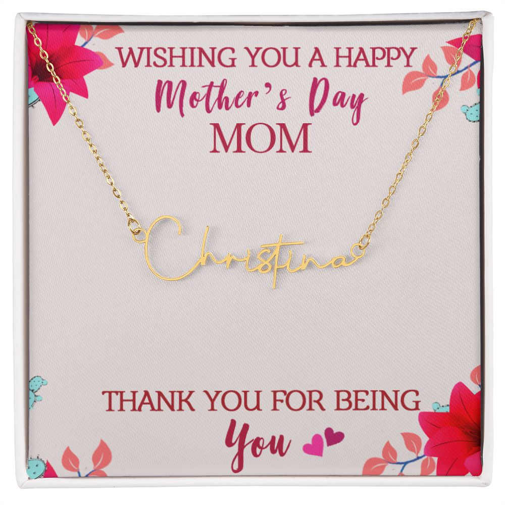 Mother's Day With Love, Signature Style Necklace, Thank You - Kubby&Co Worldwide