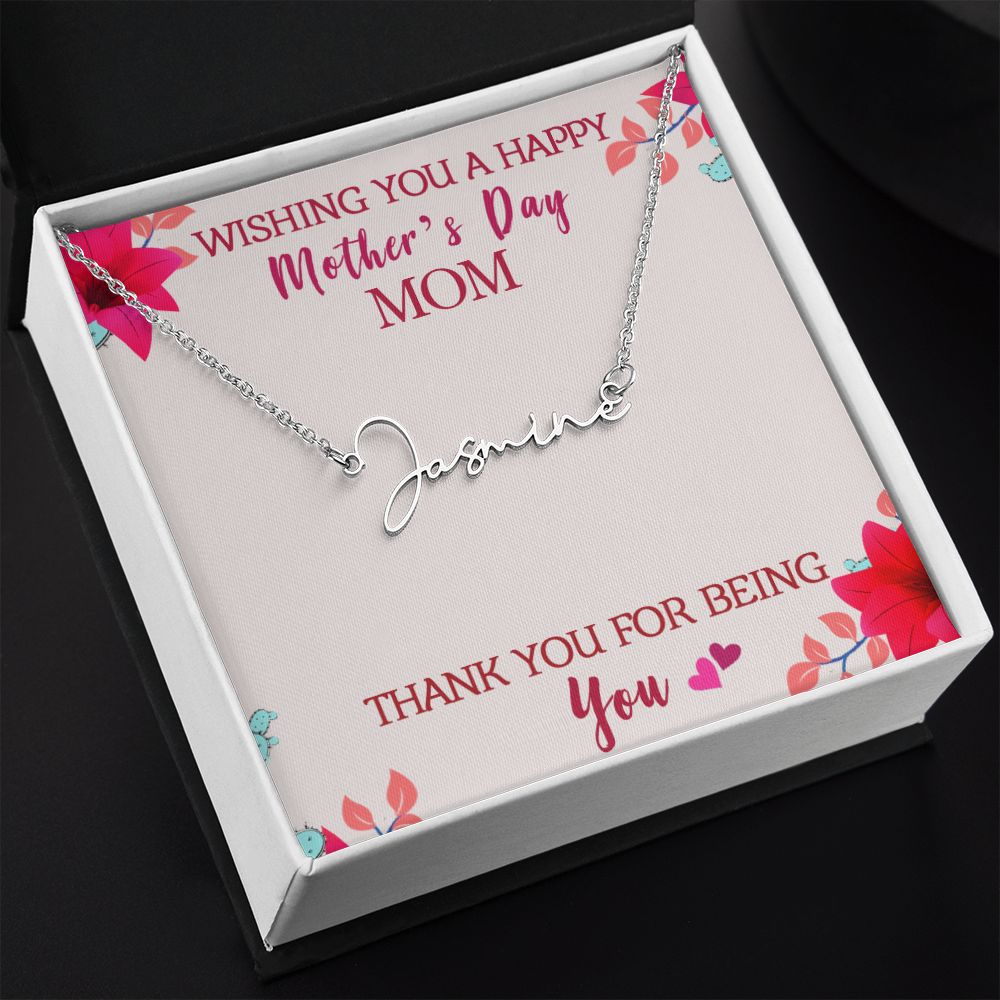 Mother's Day With Love, Signature Style Necklace, Thank You - Kubby&Co Worldwide