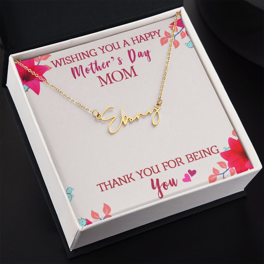 Mother's Day With Love, Signature Style Necklace, Thank You - Kubby&Co Worldwide